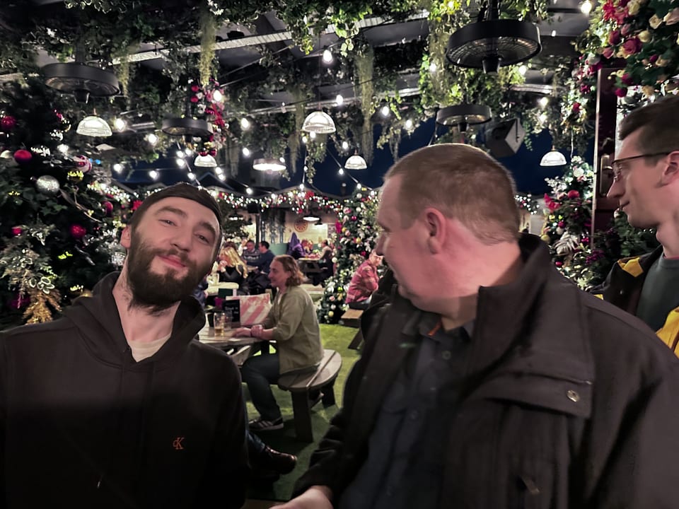 Brandon and Simon Xmas party