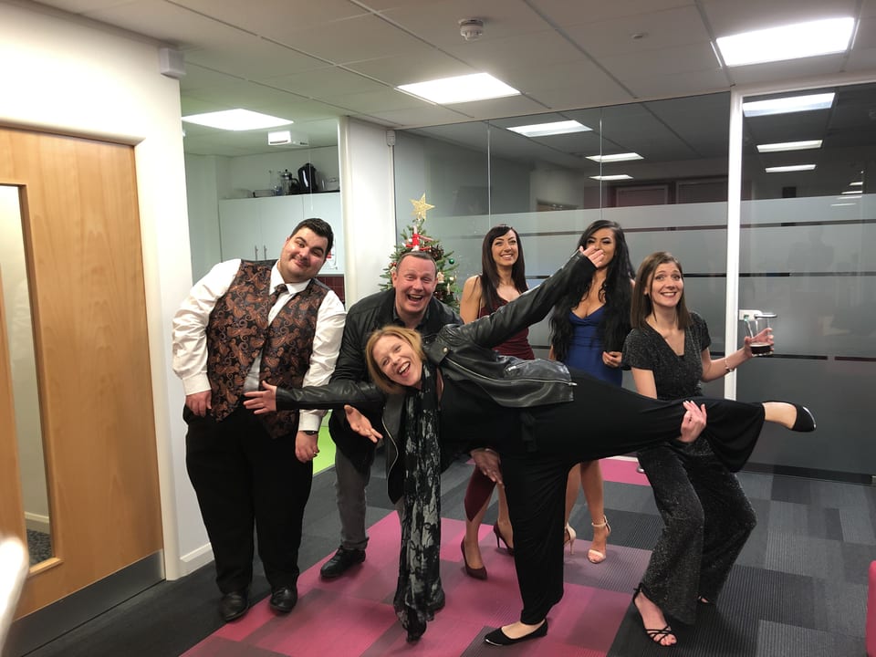 Pre-party shenanigans in office